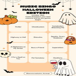 Picture of Name That Tune Bingo Halloween Edition 