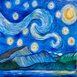 Picture of Painting Party - Starry Night Over the Animas