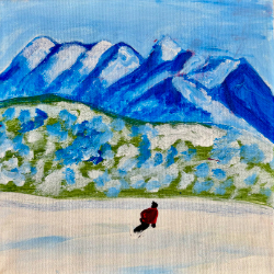 Picture of Family Friendly Painting Party - Powder Day at Purgy