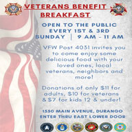 Picture of Veterans Benefit Breakfast (Open to Public)