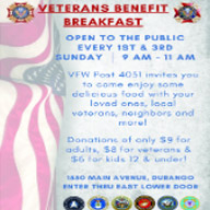 Picture of Veterans Benefit Breakfast (Open to Public)