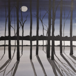 Picture of Painting Party - Moonrise in Winter