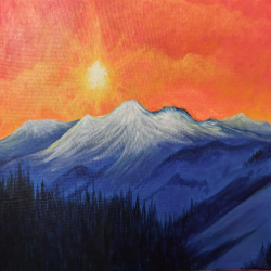 Picture of Painting Party ~ Sunset Near Wolf Creek