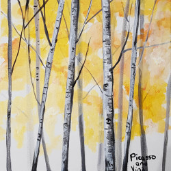 Pop Up Painting Party with Picasso & Vino - Fall Aspens