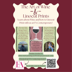 The art of Wine and Linocut printing Workshop