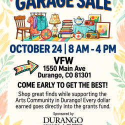 Garage Sale sponsored by Durango Friends of the Arts