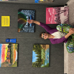 Art Showcase of Bob Ross-inspired Landscape Paintings